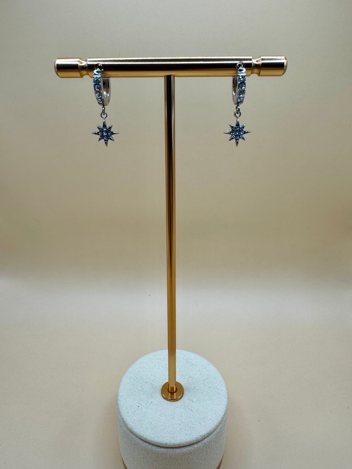 Boucles d’oreilles étoiles argentés