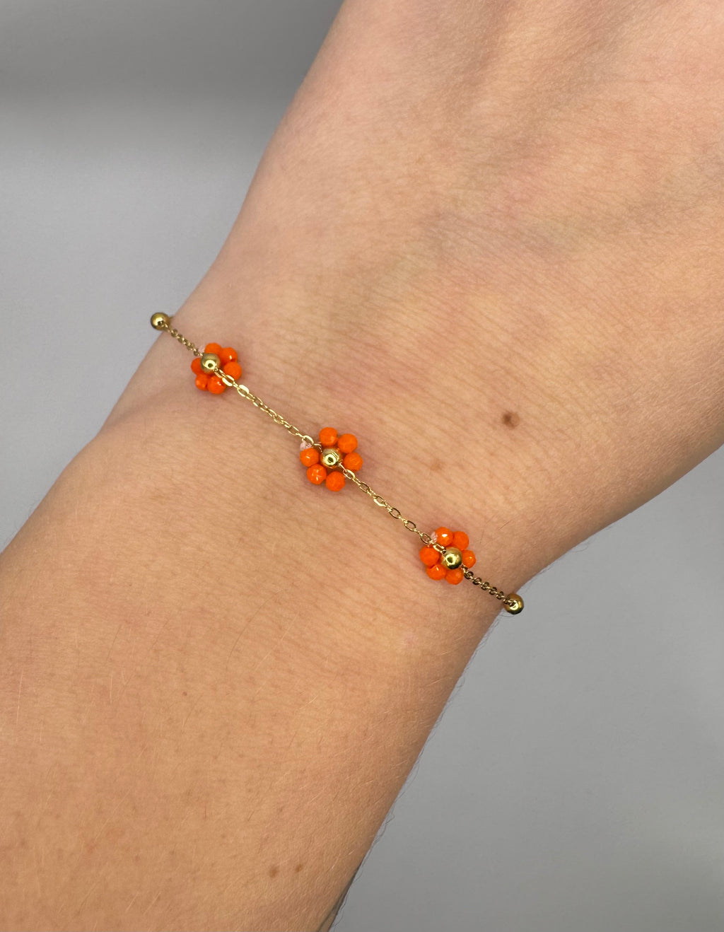 Bracelet Fleurie – Orange corail