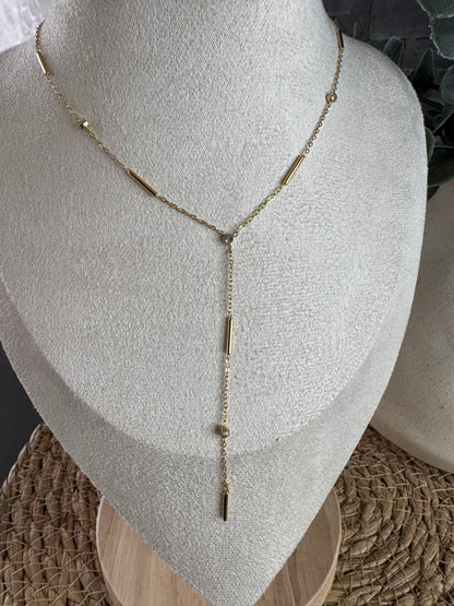 Collier cravate doré