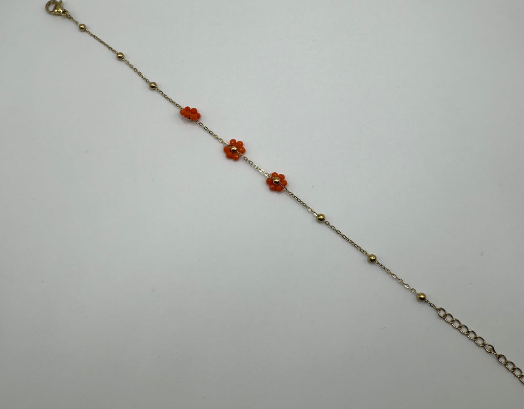 Bracelet Fleurie – Orange corail