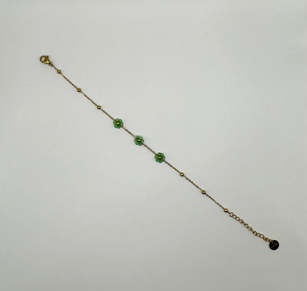 Bracelet Fleurie – Vert Menthe