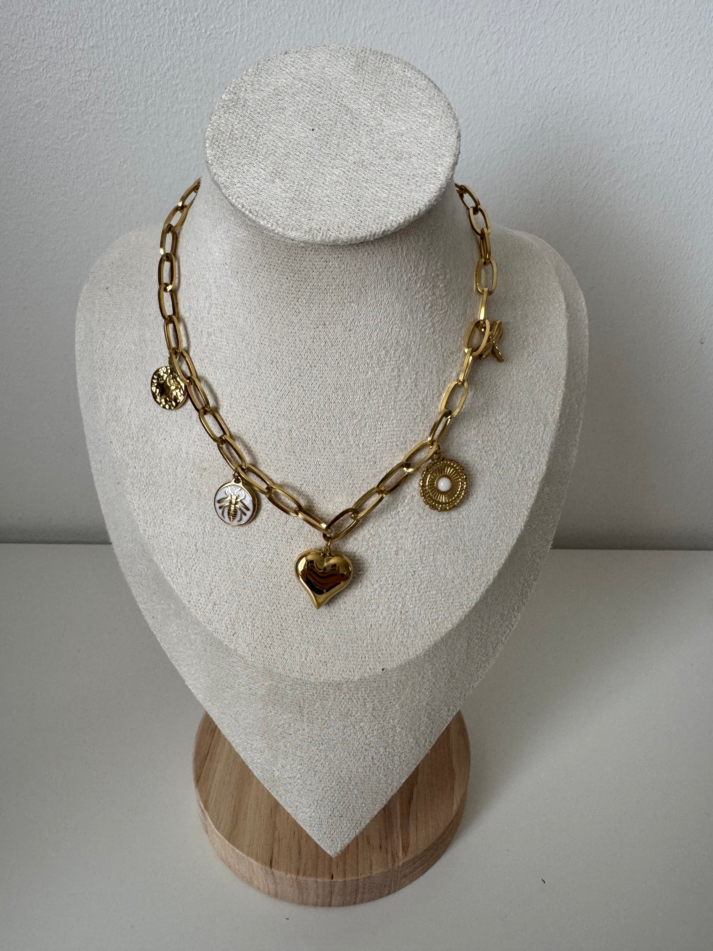 Collier Talisman Doré