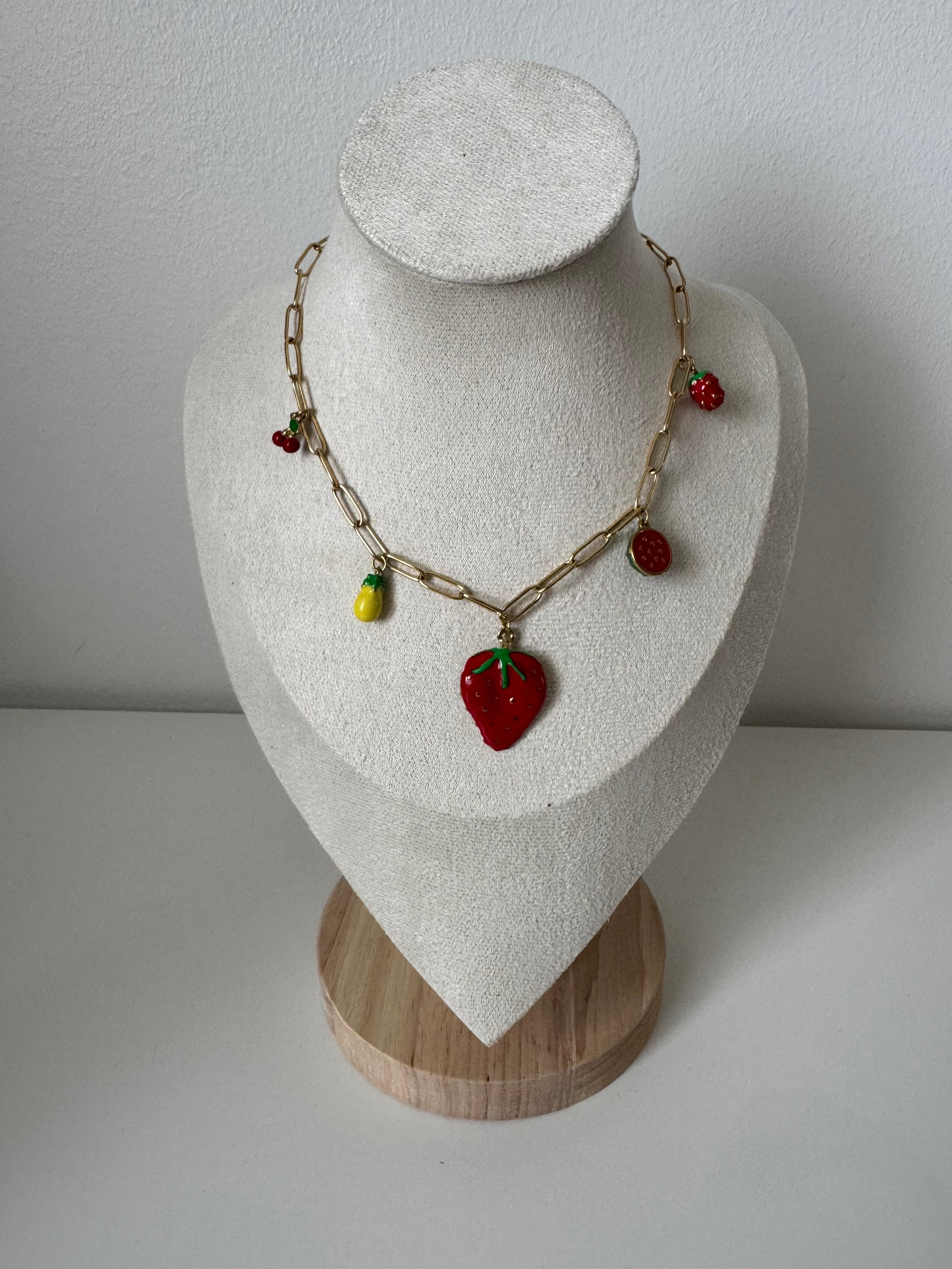 Collier Fraise des Bois